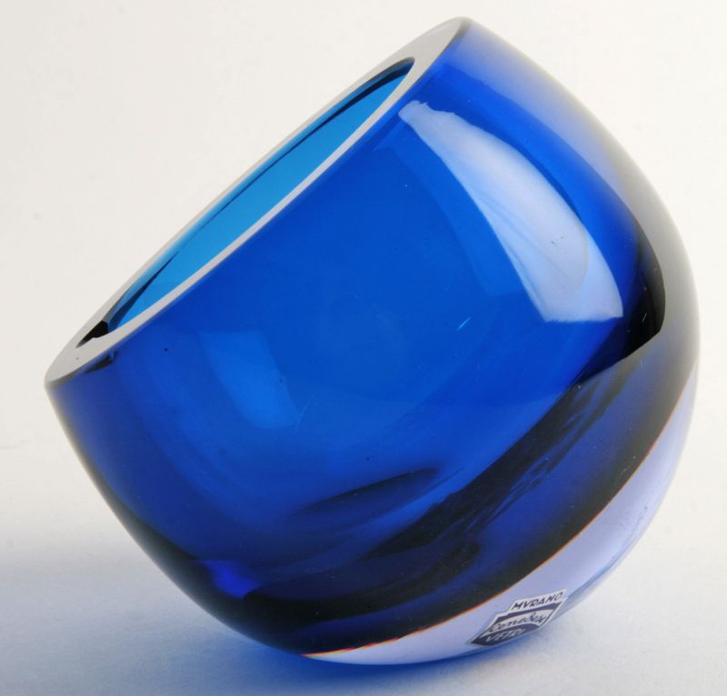 Antonio Da Ros Cenedese Murano Glas Kugelascher SCHRÄG Alexandrite 