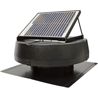 Sunlight Solar Powered Attic Fan  10W, Ventilates 1350 Sq. ft 