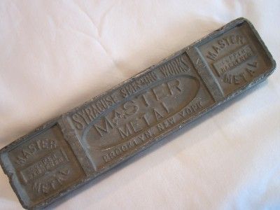 LBS. BABBITT INGOTS VIENER METALS & SYRACUSE SMELTING WORKS 