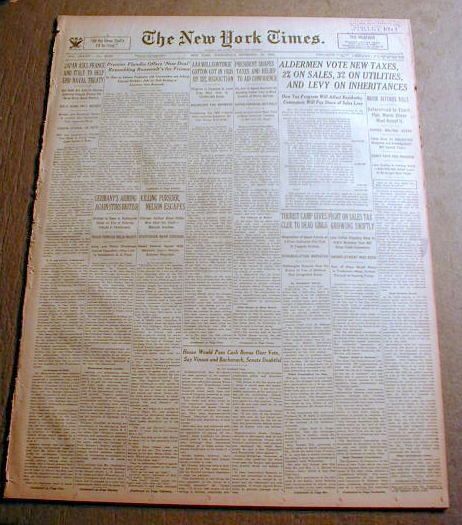 1934 NY Times Newspaper Gangster Baby Face Nelson Kills 2 FBI Agents 