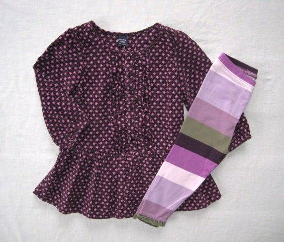 Baby Gap Covent Garden Corduroy Dress Leggings 3 4 5 Floral Ruffle Set 