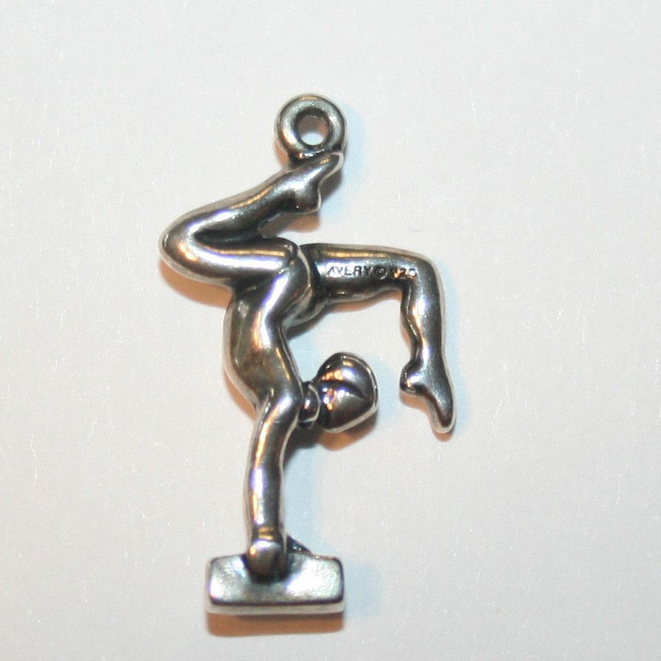   Avery Sterling Silver Retired 3D Balance Beam Gymnast Nice