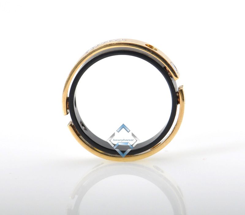 Baraka 18K Gold High Tech Ceramic Ring   Estate