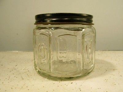 Vintage Barbasol Giant Brushless Shave Cream Glass Jar