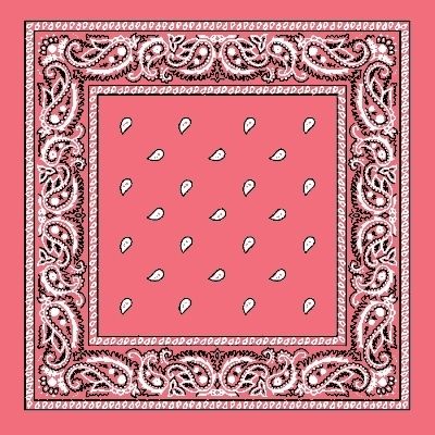 Pink Paisley Bandana Bandanas Head Wrap Scarve Scarf