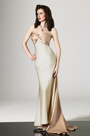 Bari Jay Style 511 Creme Copper Size 10 Bridesmaid Cocktail Dress 