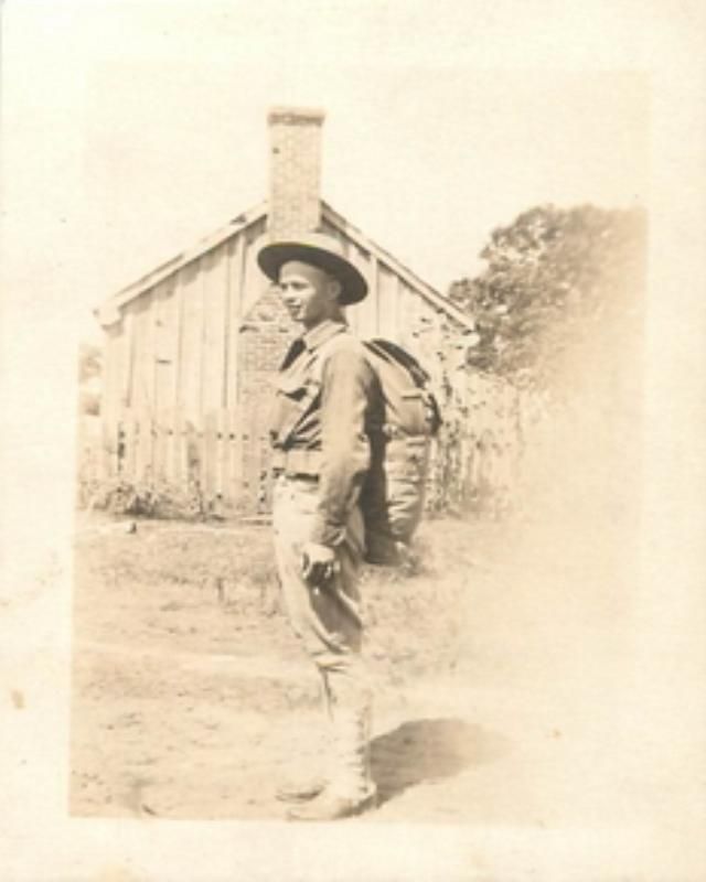 World War I Military Solider & Barracks snapshot