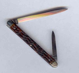 Old Hibbard Spencer Bartlett Co Half Whittler Knife Physicians Pattern 