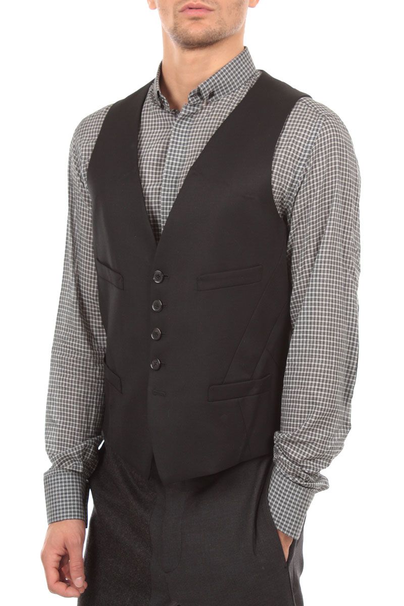 Neil Barrett New Man Waistcoat SZ48 BAB35 4 Mark Ruffalo Black Defect 