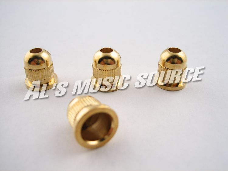 GOLD String Ferrules for BASS GUITAR  String thru body. Includes