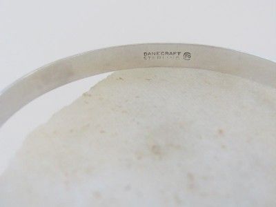 DANE CRAFT STERLING SILVER 925 THICK FANCY DESIGN BANGLE BRACELET