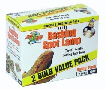 Zoo Med Reptile Repti Basking Spot Lamp 100 Watt 2pk