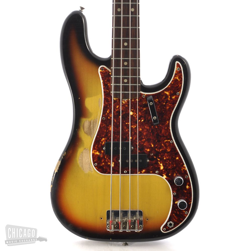   Precision Bass Three Tone Sunburst 1965 Electric Bass Guitar