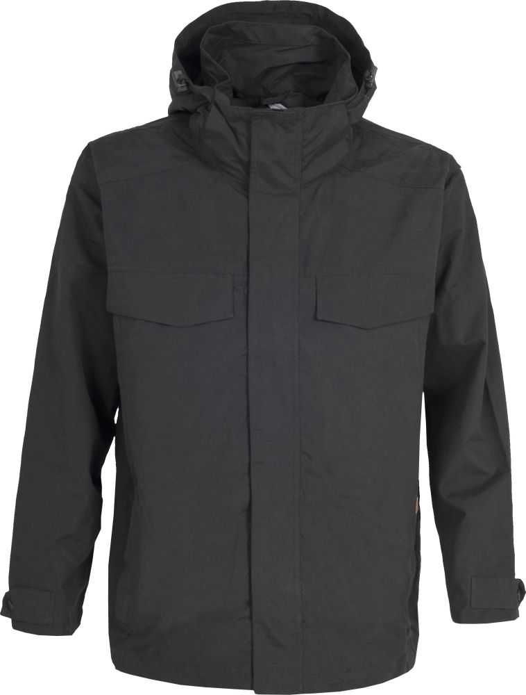 Mens Trespass Barton Waterproof 5000mm Rain Jacket Coat Black Sizes M 