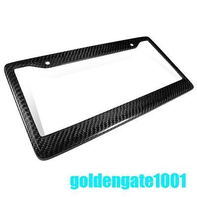 Real Carbon Fiber License Plate Frame US Standard For Universal Fit 