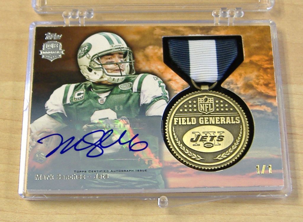 Mark Sanchez 2012 Topps Football Field Generals Medallion Auto 1/1 