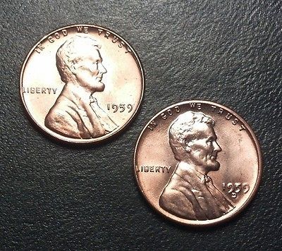 1959 penny in Lincoln Memorial (1959 2008)