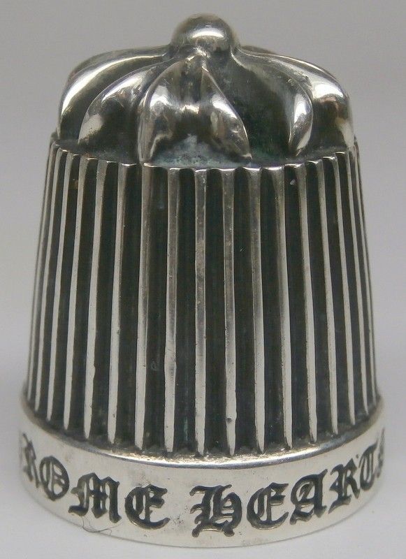 Chrome Hearts 2007 Heavy Sterling Silver Gothic Iron Cross Thimble 