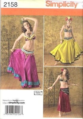 s2158 belly dancer bollywood sari costume pattern s6 12