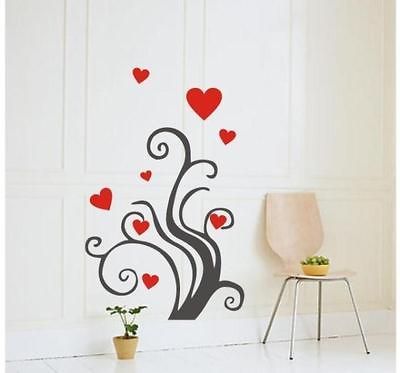 Love Heart Tree Plant Decor Mural Art Wall Sticker Decal Y308 (various 