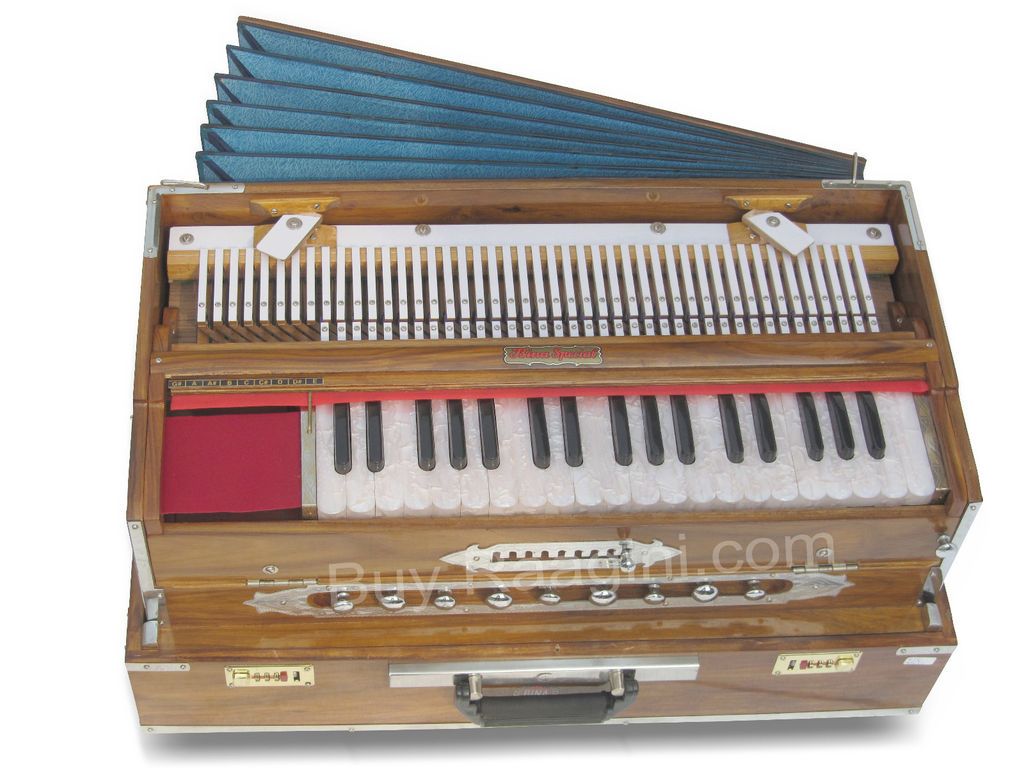 BINA HARMONIUM No. 32 /A440/COUPLER/9 STOP/TRIPLE GOOD REEDS/BOOK/BAG 