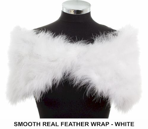 white marabou feather shrug wrap sto le 