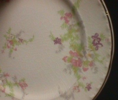 Set Of Four Crooksville China Spring Blossom 6 Cake Bread & Butter 