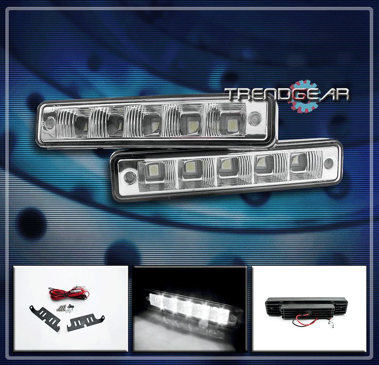 UNIVERSAL 5 LED WHITE 6DRL DAYTIME RUNNING HEAD FOG LIGHTS CHRYSLER 