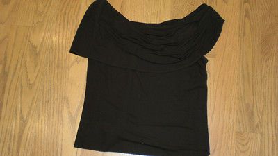 KAREN KANE BROWN RAYON DRAPED TOP ~ PETITE S ~ GREAT PARTY, EVENING 