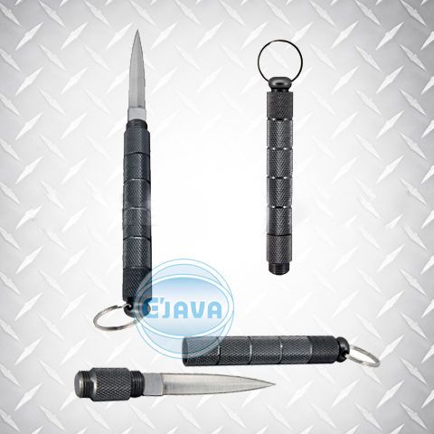 Kubotan Kubaton Kabutan Blade Knife Flat Ended Steel Key Chain Self 