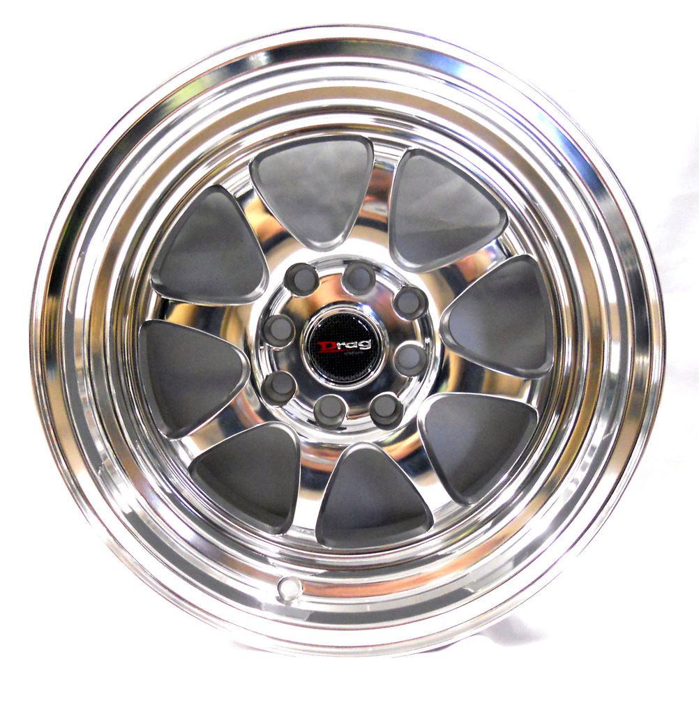 Drag dr54 15x8.25 low offset +15 4x100 4x114.3 POLISHED 4PCS