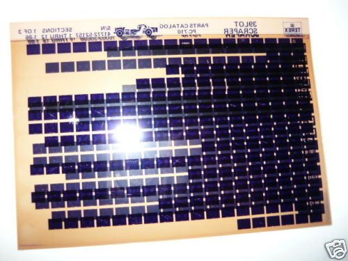 terex parts manual 39lot 76sh scraper microfiche 