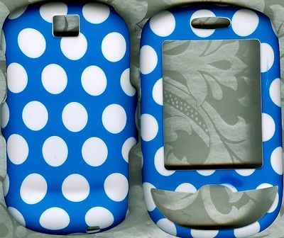 blue polka dot samsung smiley t359 hard phone cover case
