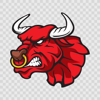 Decal Sticker Angry Red Bull flames Attack 4X4 Truck Helmet Racing 