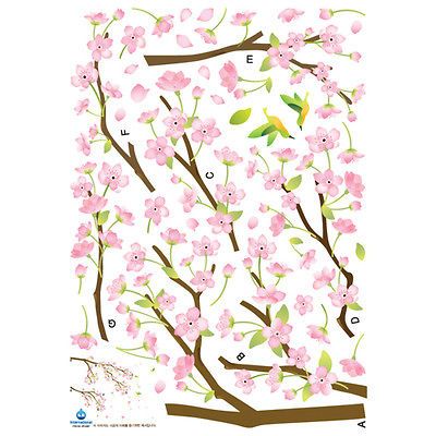 Hummingbirds in Pink Flower Instant Art Home Decor Removable Wall 