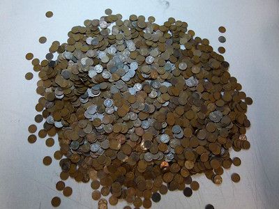 lbs pounds of mixed wheat pennies 