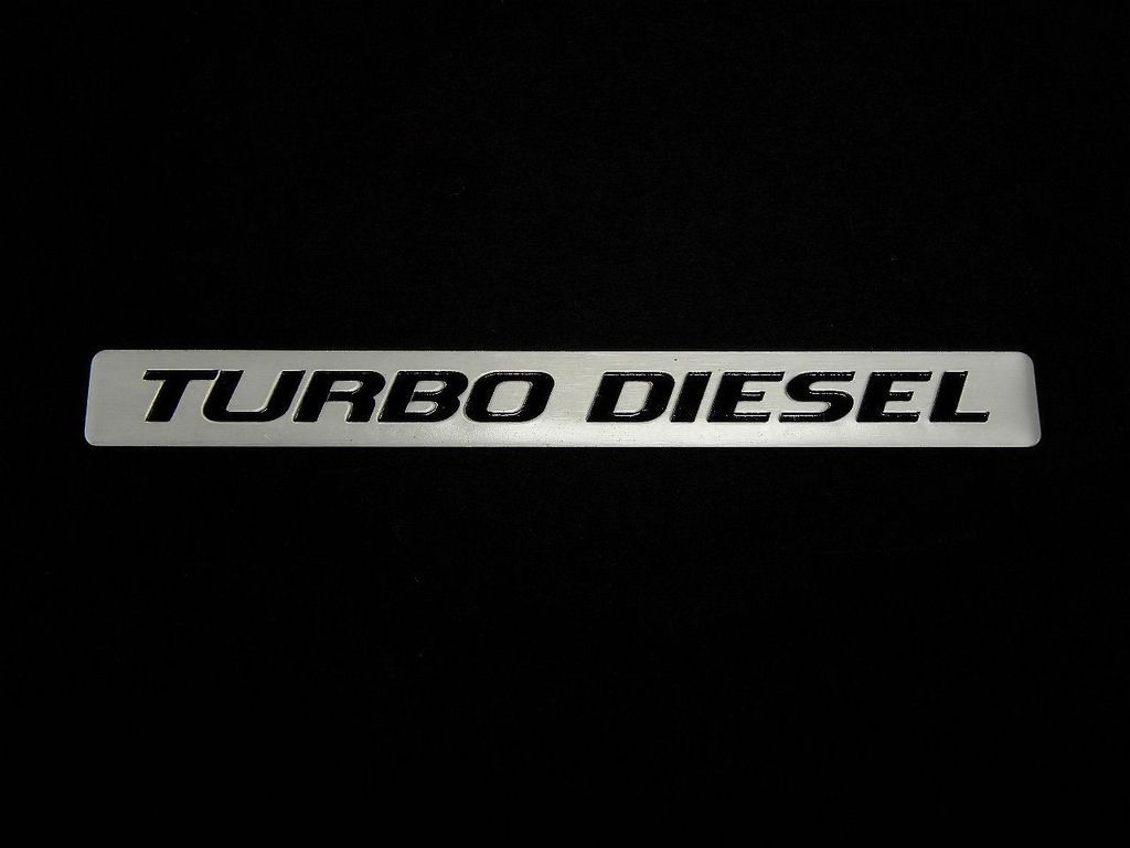 TURBODIESEL TURBO DIESEL ENGINE FENDER HOOD EMBLEMS BADGE SILVER 