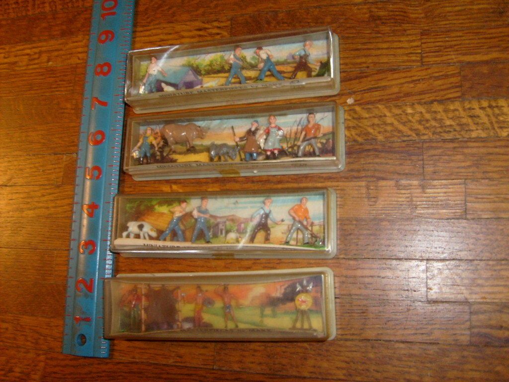 vintage MINIATURE MASTERPIECES BY MARX sets FARM & INDIANS