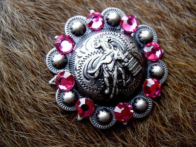 BERRY CRYSTALS BLING CONCHOS HORSE SADDLE HEADSTALL TACK BRIDLE 