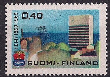 Finland 1969 Kemi town,Lapponia.​Antarctica,Bui​lding,1v,MNH