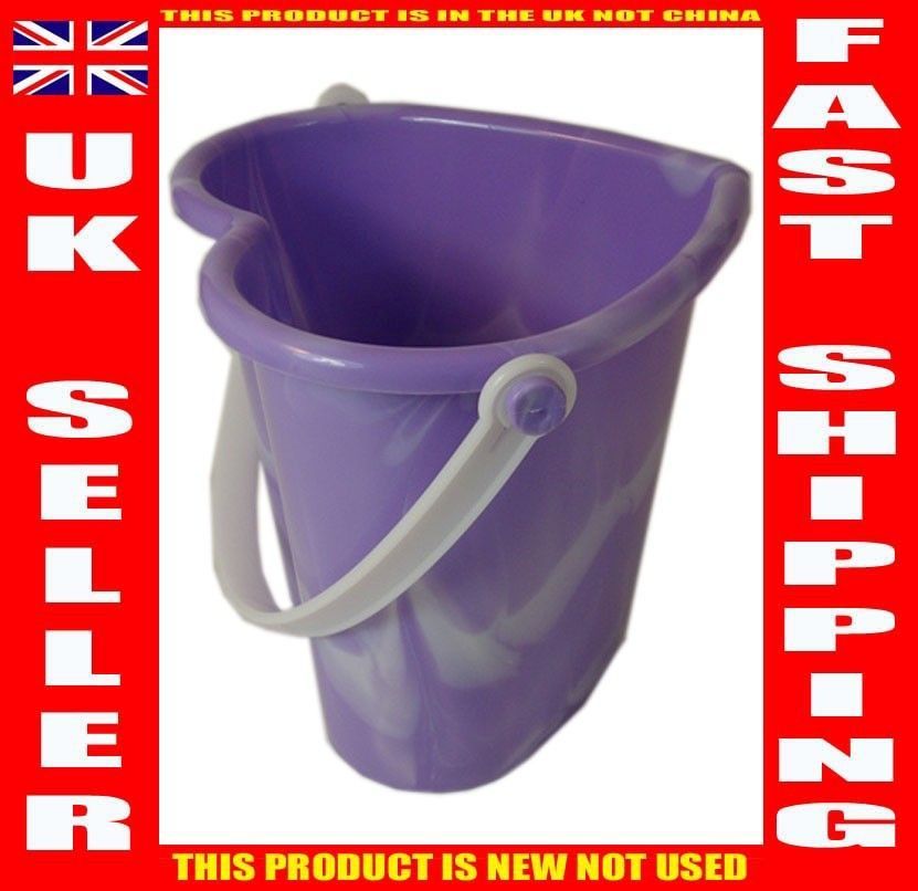 A068 6/15cm PURPLE HEART SHAPED MARBLE BUCKET no spade sand play sand 