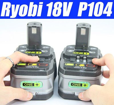 Pack Ryobi 18V Li on rechargeable battery Cordless Lithium Ion P104 