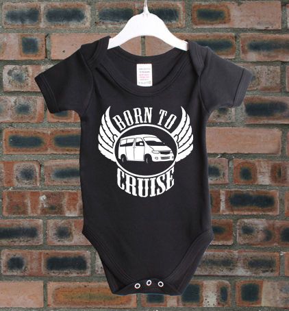 MAZDA BONGO VAN BORN TO CRUISE CLASSIC CAR BABY GROW VEST BC132