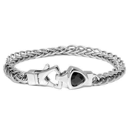 tonino lamborghini scudo stainless steel bracelet black