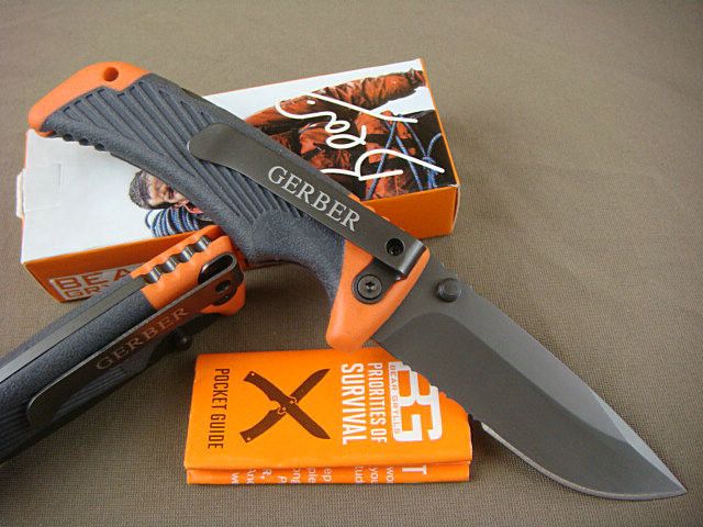 Gerber Bear Grylls Tactical Folding Saber Camping Hunting Survival 