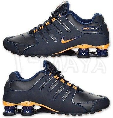 NIKE SHOX NZ EU MENs RUNNING SHOE NAVY   ORANGE BRAND NEW IN BOX 