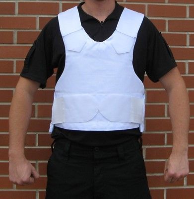 White Covert Ex Police Door Supervisor Body Armour Vest Stab 