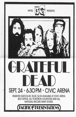 Grateful Dead 1973 Concert Poster Print Jerry Garcia VERY LIMITED RARE