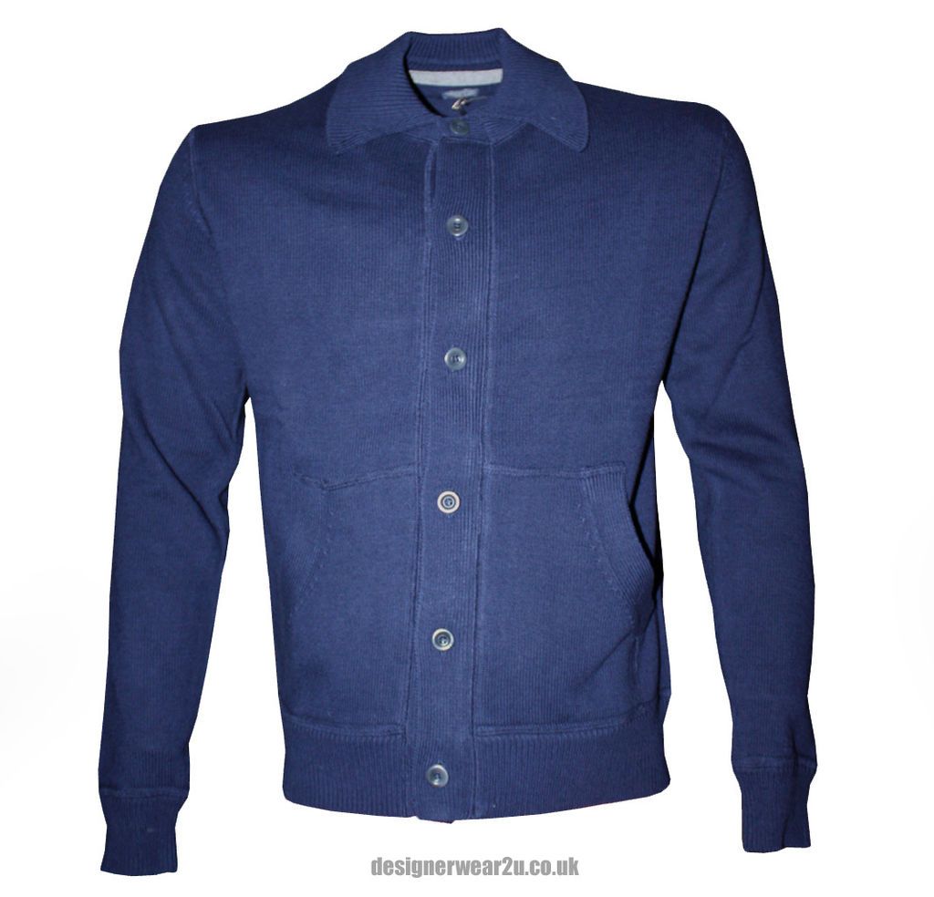 CP COMPANY NAVY BUTTON FRONT WOOL CARDIGAN A/W 2012 RRP £195
