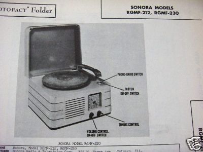 sonora rgmf 212 230 radio phonogra ph combo photofact time